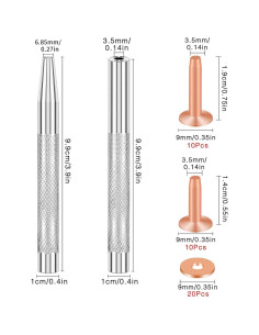 Kit de Remaches de Cobre SelfTek 20 Piezas con Herramientas 2