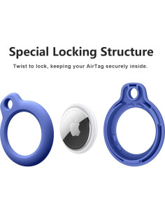 Soporte 2-Pack Meliya para Apple AirTag - Funda a Prueba de Golpes 2