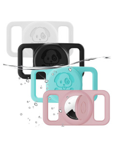 Soportes de Collar de Perro Rzttwl Impermeables para AirTag - 4 Pzs