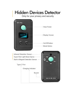 Detector de Cámaras Ocultas D11 Pro con Pantalla - Apantimx 2