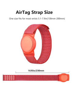 Paquete de 3 pulseras de nylon para AirTag - Azul, Rosa, Arcoíris 2