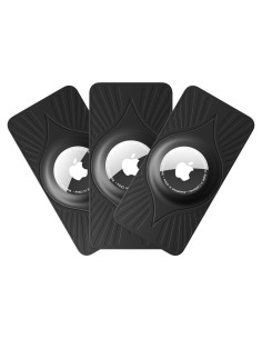 3 Pack Funda Soporte Cartera para AirTag Apple 2021 Negro