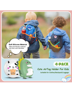 Soportes de Silicona para AirTag BIQIRE - 4 Piezas Impermeables 2