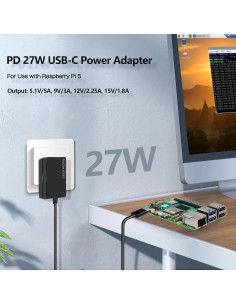 Adaptador de Alimentación 27W USB-C para Raspberry Pi 5 2