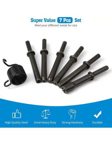 Kit de herramientas de martillo de remache neumático Anndason 7 piezas