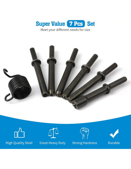 Kit de herramientas de martillo de remache neumático Anndason 7 piezas