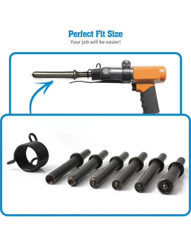 Kit de herramientas de martillo de remache neumático Anndason 7 piezas