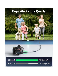 Cable Micro HDMI a HDMI BlueRigger 3.05m 4K 60Hz Alta Velocidad 2