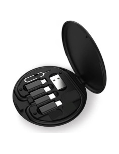 Adaptador multifuncional USB tipo C QS-03 con soporte y almacenamiento