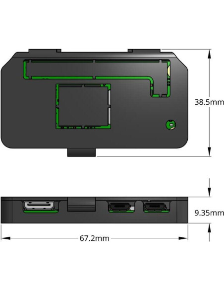Funda Protectora Compacta Genérica para Raspberry Pi Zero - Fibra de Carbono