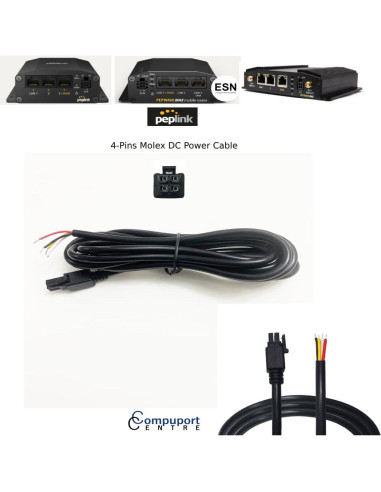 Cable de Alimentación DC Molex 4 Pines CompuPort 1.52m