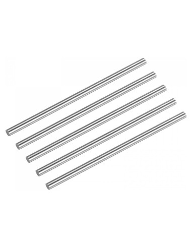 Barra de Acero Redonda HSS 2.6mm uxcell 60mm 5Pcs