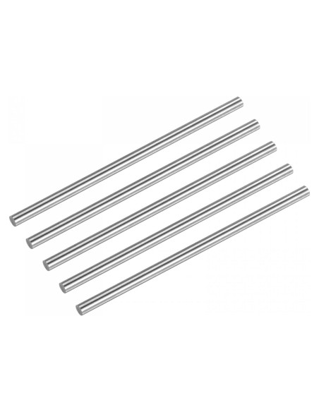 Barra de Acero Redonda HSS 2.6mm uxcell 60mm 5Pcs