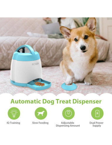 Dispensador Automático de Golosinas para Perros PETGEEK Azul