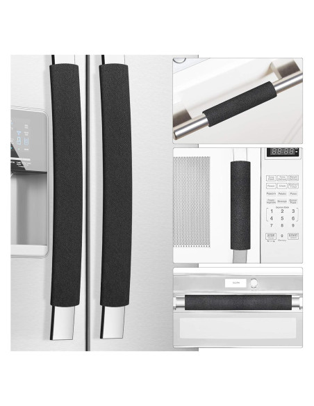 Cubiertas para Manijas de Refrigerador Miss.Silk - 5 Piezas Negro