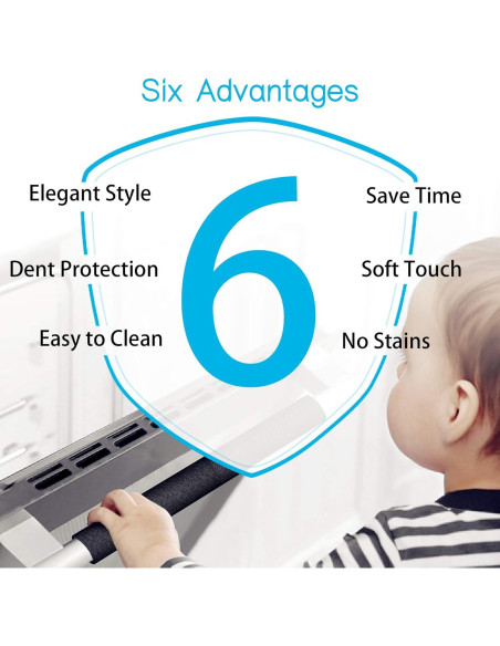 Cubiertas para Manijas de Refrigerador Miss.Silk - 5 Piezas Negro