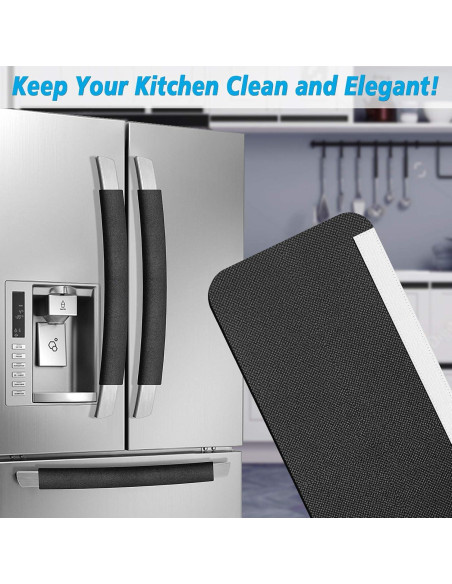 Cubiertas para Manijas de Refrigerador Miss.Silk - 5 Piezas Negro