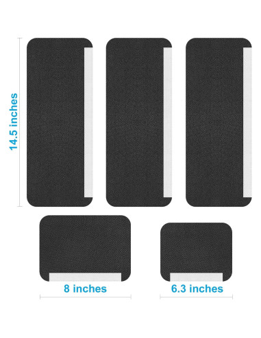 Cubiertas para Manijas de Refrigerador Miss.Silk - 5 Piezas Negro