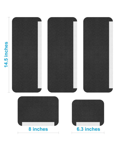 Cubiertas para Manijas de Refrigerador Miss.Silk - 5 Piezas Negro