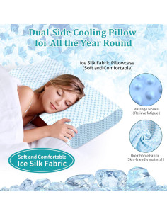 Almohada de Cuello Olumoon KH-463 Espuma Viscoelástica 59.7x34.8cm 2