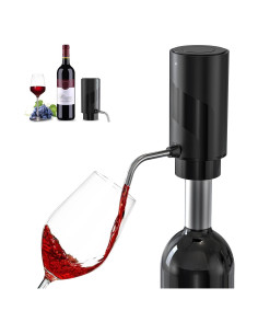 Aerador de Vino Eléctrico AREYCVK Negro-ABS Carga USB 230g