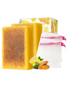 Barra de Jabón de Cúrcuma y Limón Evolvique - 2 Piezas