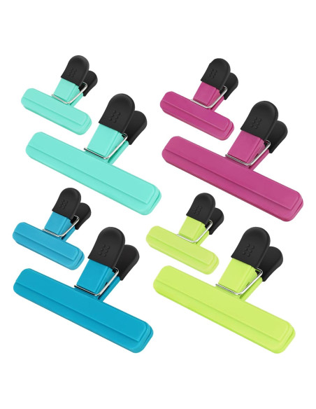 Clips para Bolsas TACGEA - Paquete de 8 (4 grandes, 4 pequeños)