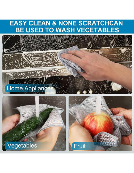 10 Paños de Limpieza de Alambre Metyond 20x20 cm Reutilizables