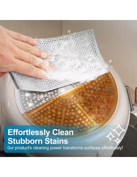 10 Paños de Limpieza de Alambre Metyond 20x20 cm Reutilizables