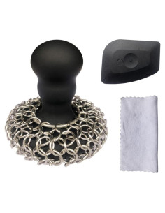 Esponja de Cadena 316 Toiserns con Mango de Silicona Negro