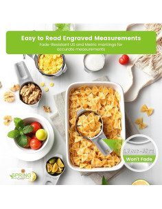 Juego de Tazas y Cucharas Medidoras Spring Chef Acero Inoxidable 2