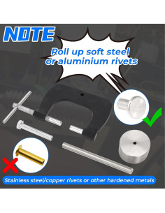 Kit de Remaches Semi Tubulares Foruly 50 Piezas para Reparación 2