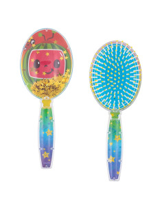 Cepillo de Cabello CoComelon Verde con Confeti Brillante