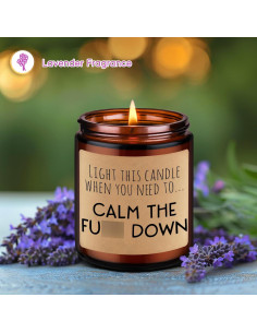 Vela Aromática Calmante Miracu 9oz Lavanda y Cedro 2