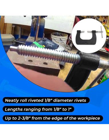 Kit de Remaches Semi Tubulares Foruly 50 Piezas para Reparación