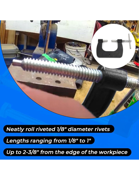 Kit de Remaches Semi Tubulares Foruly 50 Piezas para Reparación