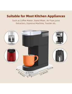 Bandeja Deslizante de Bambú 35.5x25.4cm para Cafetera GIASSVIO 2