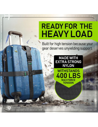 Correas de Equipaje Desatadas - Paquete de 4 Ajustables 1.83m