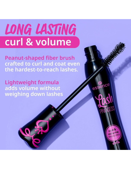 Máscara de Pestañas Curl & Volume esencia 11.8 ml Vegana