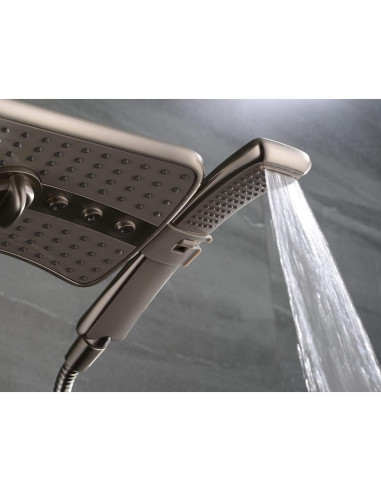 Combo Ducha de Niquel Cepillado DUCHAS BRILLANTES 1.52m