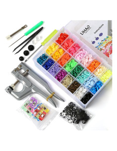 LIHAO Kit de Broches y Pinzas de Coser - 375 Botones T5