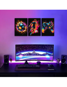 Set de 3 Lienzos Enmarcados BGFCE - Decoración Pared Videojuegos 40.64x30.48 cm 2