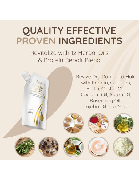 Mascarilla Acondicionadora Profunda H.Y. Vitamins 100ml - Keratina Biotina Colágeno