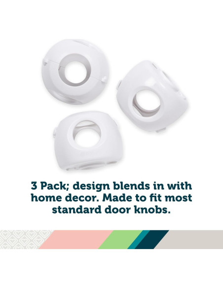 Cubiertas de pomo de puerta Safety 1st - 3 unidades, transparentes