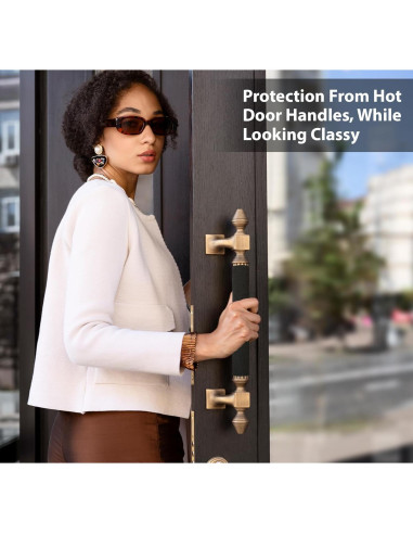 Cubierta de Manija de Puerta Comercial Wonder Neopreno Negro