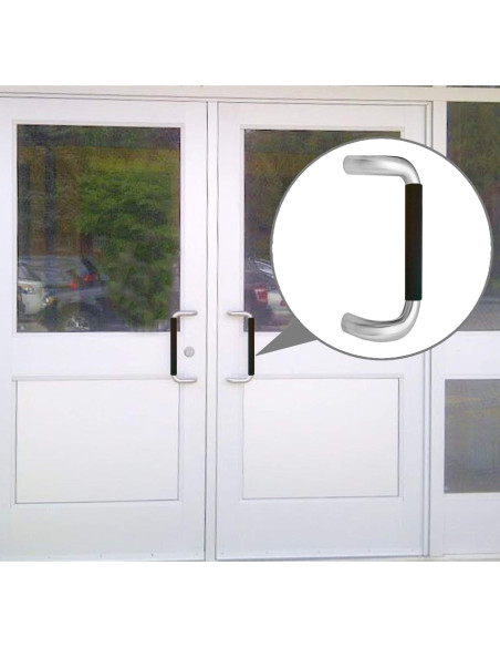 Cubierta de Manija de Puerta Comercial Wonder Neopreno Negro