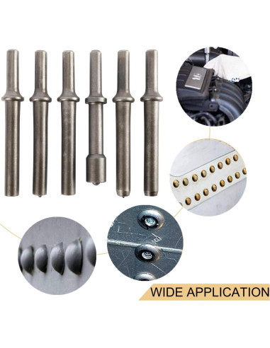 Kit de Martillo Neumático YaeCCC 7 Piezas Acero 116mm