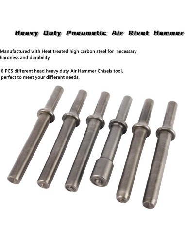 Kit de Martillo Neumático YaeCCC 7 Piezas Acero 116mm