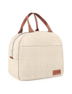 Bolsa de Almuerzo Aislada LOYEE Beige 15L para Oficina y Picnic