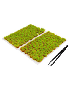 Kit de Hierba Estática Rileryan 190 Piezas Verde para Diorama